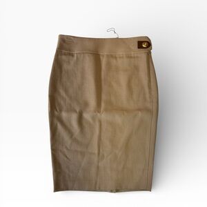 Ralph Lauren Vintage Blue Label Camel Colored Wool Skirt, Fully Lined, Size 8